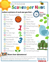 Get your selfie sticks ready for an interactive photo scavenger hunt! Outdoor Scavenger Hunt Family Fun In Omaha