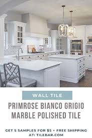 Primrose Bianco Grigio Marble Tile In 2020 Kitchen Marble Marble Tile Kitchen White Marble Kitchen Tile