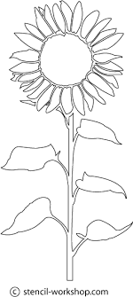 Black And White Simple Outline Outline Stencil Sunflower Clipart Welcome Stencil Workshop Com Bluehost Com Sunflower Stencil Sunflower Template Flower Stencil