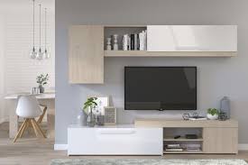 Mur Tv Gioia Imitation Chene Et Blanc Pas Cher Meuble Tv But En 2020 Idee Deco Meuble Tv Meuble Tv Et Table Basse Ensemble Meuble Tv Et Table Basse