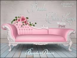 Chaise médaillon noire et rose pourpre tapissée livraison offerte sous 15 jours / possibilité de payer en 3 fois sans frais. Second Life Marketplace Boudoir Chaise Lounge Potpourri White Pink