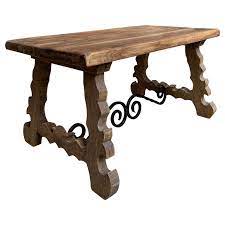 Finch coffee table more info. Antique French Country Oak Coffee Table Bench Catalan Spanish Iron Bleached For Sale At 1stdibs