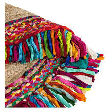 Miavilla Teppich Rave Rund Geflochten Jute Baumwolle Bunt Ca O 150 Cm Amazon De Kuche Haushalt Telas Tejidos Cosas