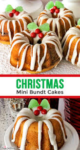 35 easy christmas cake recipes for your holiday dessert table. Christmas Mini Bundt Cakes Two Sisters