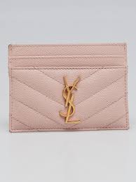 Discover saint laurent official online store. Yves Saint Laurent Pink Chevron Quilted Leather Card Holder Yoogi S Closet