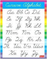 Printable Cursive Worksheets Ve Cute Alphabet Chart Letters