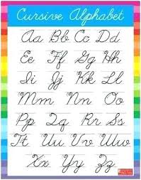 printable cursive worksheets ve cute alphabet chart letters