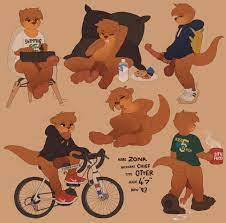 bag bicycle big penis bottomless chief (zonkpunch) clothing cute  footwear furry furry only male male focus male only no humans otter  zonkpunch 