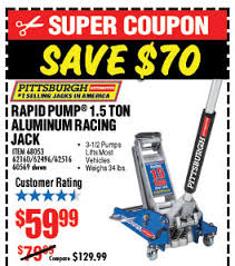 $20 off (5 days ago) code 92396298 · exp. Floor Jack Harbor Freight Super Coupon Aluminum Floor Jack