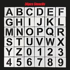 Buy 7inch letter stencils for painting on wood,large alphabet stencils stencil letters numbers stencils for. 36pcs 5 Reusable Letter Number Stencils Washable Alphabet Stencils Craft E3v8 Ebay