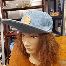 Vintage Hat LAGear Jeans Fabric Stretch Back One Size Adjustable Use