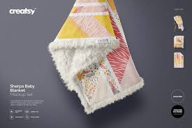Sherpa Baby Blanket Mockup Set Sherpa Baby Blanket Creative Market Baby Blanket