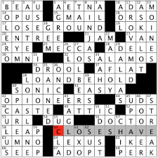 Check spelling or type a new query. Saturday October 12 2019 Diary Of A Crossword Fiend