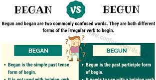 Interrupters are little thoughts that pop up in the middle of a sentence to show emotion, tone, or emphasis. Began Vs Begun How To Use Begun Vs Began In Sentences Confused Words