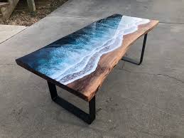 This is a coffeee table i built from mdf, glass and blue led christmas lights. Creative Blue Ocean Coffee Table