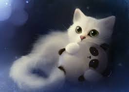 Hd White Cat Pa Bear Wallpaper Download Free 116012 Cute Anime Cat Cat Art Cat Artwork