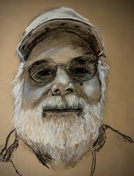 11x14 colored pencil and oil pastel memorial sketch