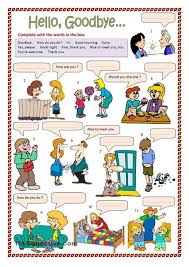 Hello Goodbye Etc English For Beginners Hello English Kids English