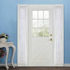 Check spelling or type a new query. Amazon Com Rhf Voile French Door Curtains Sidelight 30w By 72l Set Of 2 White Home Kitchen