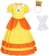 Amazon.com: Dressy Daisy Super Brothers Princess Costume Dress with Crown  and Gloves for Toddler Girls Halloween Birthday Party Fancy Outfits Size 3T  : Clothing, Shoes & Jewelry