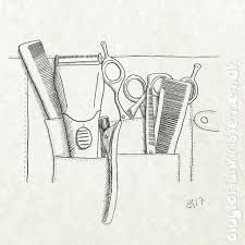 Hairdresser Tools Hairdresser Drawings Art
