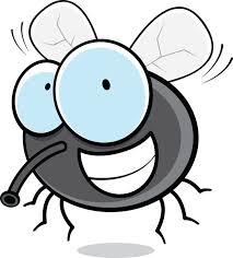 Grinning Cartoon Fly Wall Mural Pixers We Live To Change Coccinelle Mouches Et Abeille