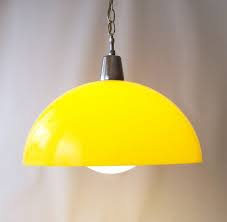 Vintage Swag Hanging Light Lamp Lighting Bright Yellow Dome Etsy Hanging Light Lamp Lamp Light Lamp