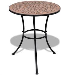 Vidaxl Bistrotafel 60 Cm Mozaiek Terracottakleur Mozaiektafel Bistro Tafels Buiten Eettafels