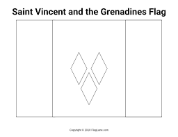 Saint vincent and the grenadines. Free Saint Vincent And The Grenadines Flag Coloring Page
