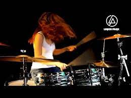 Numb Linkin Park Drum Cover By Sina Youtube Drum Cover Female Drummer Linkin Park