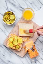 Pickle Grilled Cheese Sandwiches Love And Olive Oil Recipe Cheese Grilled Cheese Perfect Grilled Cheese
