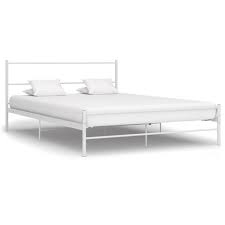 Durch die starken pfosten aus massiver kiefer in verbindung mit dem besten mdf ist das bett sehr stabil und langlebig. Vidaxl Bettgestell Weiss Metall 140 200 Cm Kaufland De