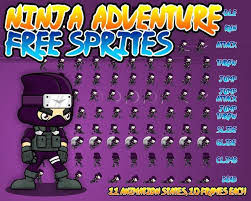Character Sprite Sheet Adventure Ninja Naruto Kakashi Samurai Japan Free Game Assets Space Games Game Assets