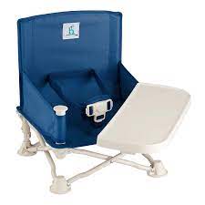 Amazon Com Hiccapop Omniboost Travel Booster Seat With Tray For Baby Folding Portable High Chair For Eating Camping Beach Lawn Grandma S Tip Free Design Straps To Kitchen Chairs Go Anywhere High