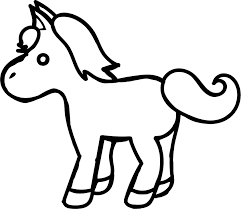 Download this running horse printable to entertain your child. Small Horse Cartoon Drawing Peepsburgh