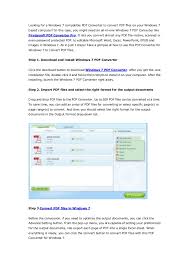 Steps in formatting windows 7.docx. Best Windows 7 Pdf Converter To Convert Pdf To Word Excel Epub Ppt