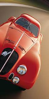 1080x2160 Red Car Alfa Romeo 8c 2900b Le Mans On Road Wallpaper Alfa Romeo Alfa Romeo 8c Classic Cars