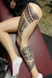 Maori Tribal Thigh Leg Tattoo Samoan Tattoo Tribal Tattoos Leg Tattoos Samoan Tattoo