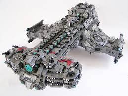 The Battlecruiser Hyperion From Starcraft Ii A La Lego Lego Lego Spaceship Lego Ship