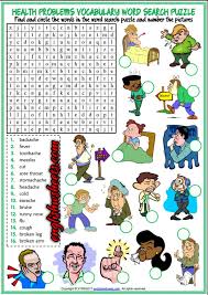 A collection of worksheets and activities for teaching health and sickness language to esl students. Illnesses And Health Problems Worksheets And Online Exercises Cute766