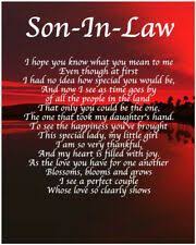 Birthday Quotes For Father In Law Details About Personalised Son In Law Poem Birthday Christmas Christening Gift Present Law Quotes Birthday Wishes For Son Son In Law