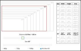 Tv Size Distance Calculator In 2019 60 Inch Tvs Tv Height