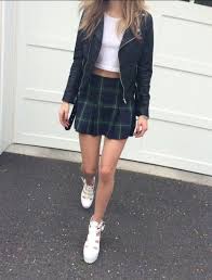 Black And White Plaid Skirt And Jacket Set Shoes 90 At M Us Topshop Com Wheretoget Fashion Fashion Outfits Clothes