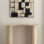 Table console de couloir minimaliste en travertin italien ...