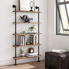 This bookcase design requires precut lumber and plumbing pipe fittings, all of which can be found at your hardware store, and can be. Plumbing Pipe Shelves Wayfair