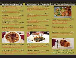 Bisi African Restaurant Menu Vegetarian Main Course Food Fish Serving