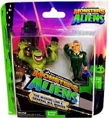 Sqweep (monsters vs aliens tv). Monsters Vs Aliens Mini Figure 2 Pack The Missing Link And General Wr Monger Walmart Canada