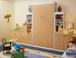 How A Murphy Bed Can Improve Your Child S Bedroom More Space Place To make the ivar section look like an integrated part of the not so wide office table (kitchen table) i had to modify the standard ivar shelves to fit the width of the office table.