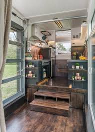 The Escher A Beautiful Luxury Tiny Home From New Frontier Tiny Homes Tiny House Luxury Diy Tiny House Tiny House Kitchen