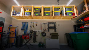 There's lots of space on the shelves for large boxes, seasonal items, sports gear and other such things. Garage Shelving Plans Marcuscable Com
